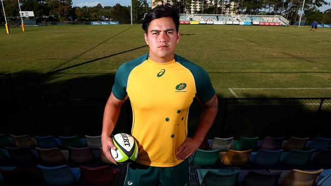 Photo shoot with Australian U/20's player ahead of there game against Japan - Tryel Lomax  Pic by David Clark