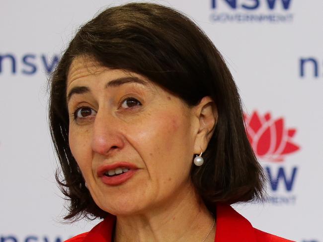 SYDNEY, AUSTRALIA - Newswire Photos AUGUST 11, 2021: Premier Gladys Berejiklian, provides a Covid-19 update in Sydney. Picture: NCA Newswire /Gaye Gerard