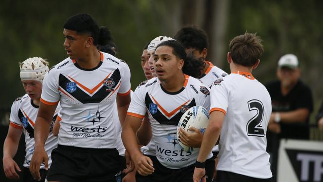 Macarthur Wests Tigers in action against the North Coast Bulldogs during round two of the Andrew Johns Cup at Kirkham Oval, Camden, 10 February 2024. Picture: Warren Gannon Photography