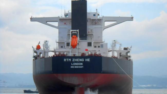 The ship has departed Western Australia, headed for the eastern Chinese city of Qingdao. Picture: marinetraffic.com