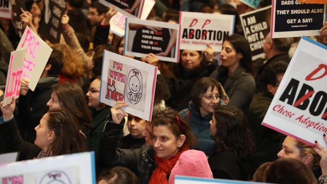 Protesters against selective gender abortion. Picture: Justin Lloyd