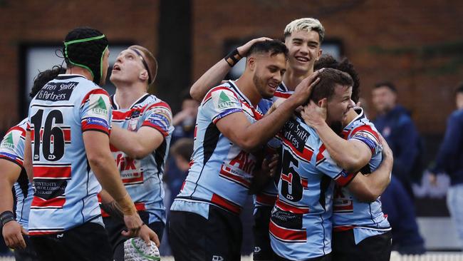 Southern Districts celebrating their win over Sydney Uni last weekend. Pic: Karen Watson.