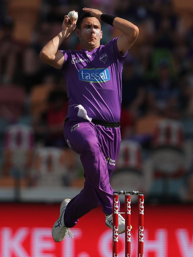 Scott Boland produced a brilliant against the Melbourne Renegades at Blundstone Arena on Saturday. (Photo by Matt King/Getty Images)