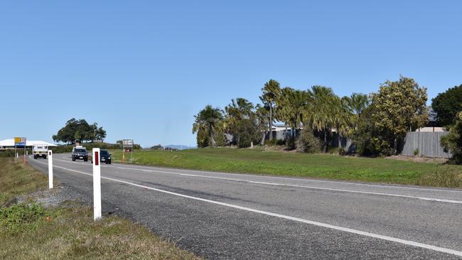 Eimeo Road in Rural View the day after a passing car killed a woman, 33. The woman's four children in a Commodore parked on the side of the road witnessed the incident.