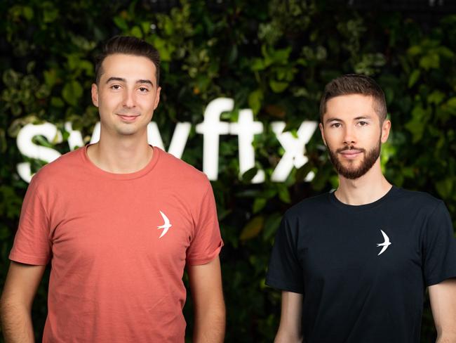 Swyftx founders  Alex Harper and Angus Goldman.