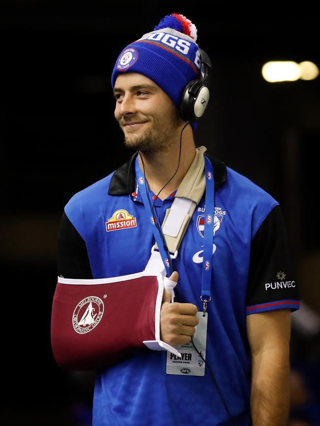 Josh Dunkley will miss Round 19 after being ordered to isolate for 14 days. Picture: Michael Willson/AFL Photos