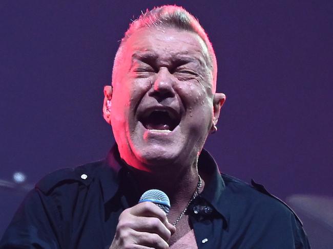 Jimmy Barnes, lead singer of Cold Chisel performs during a concert at Flemington Racecourse in Melbourne, Friday, October 25, 2024. (AAP Image/James Ross) NO ARCHIVING, EDITORIAL USE ONLY