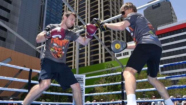 Jeff Horn puts the finishing touches on his fight preparation in Brisbane.