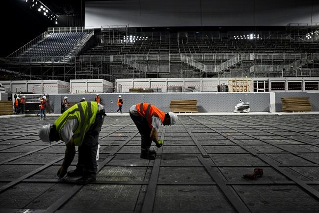 Some of the temporary facilities used for Paris 2024 will become permanent equipment, such as this swimming pool in the Defense Arena