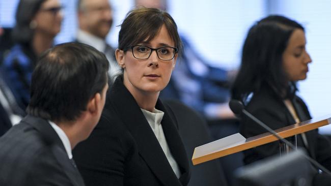 Senior Counsel Rowena Orr with Mark Costello (left) and Eloise Dais (right). Picture: Eddie Jim