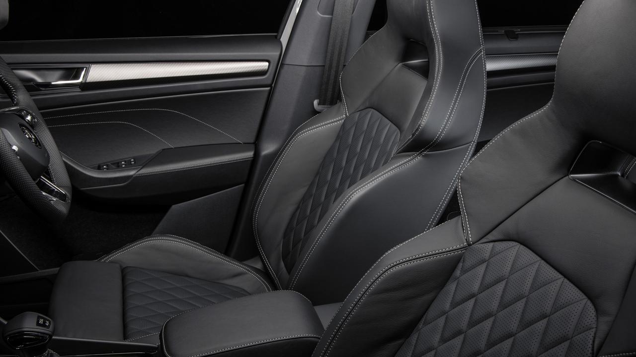 Figure-hugging sport seats are among the standard kit in the Skoda Kodiaq Sportline.