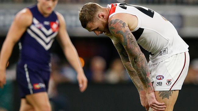 Tim Membrey has become the embodiment of the Saints goalkicking woes. Picture: Getty