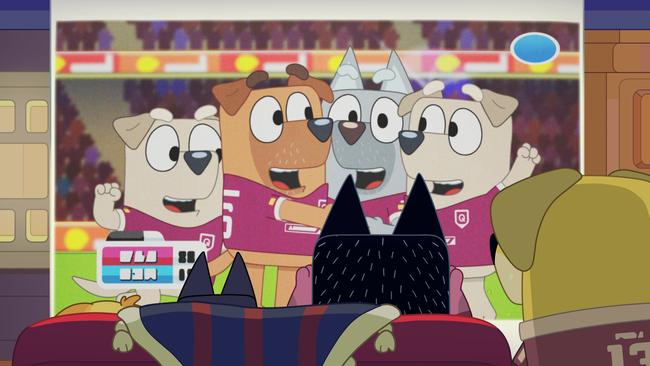 Australian sports commentators Ray Warren and Gordon Bray lend their voices to some characters in a season three episode of Bluey. Picture: Supplied