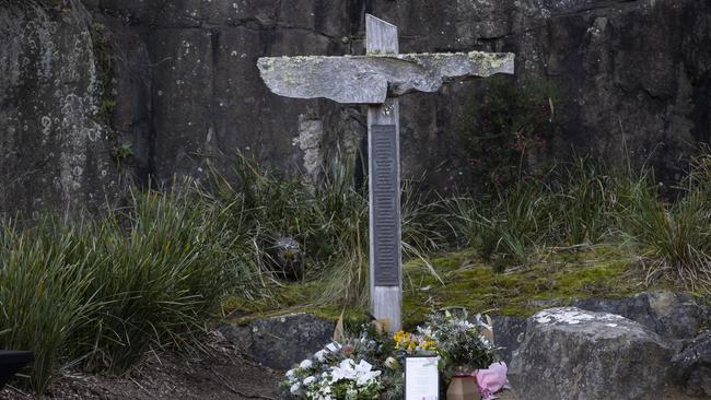 The memorial for the 35 people who were killed in the Port Arthur massacre in 1996. After being part of the forensic team investigating the Port Arthur incident, Dr Lawrence said he’d never seen a disaster affect a community quite so much. Picture: Luke Bowden/ABC News