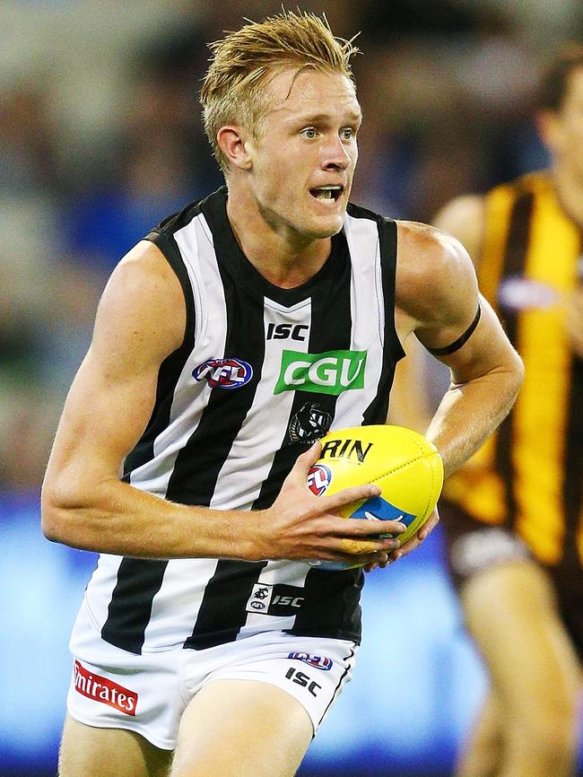 Jaidyn Stephenson on his AFL debut.