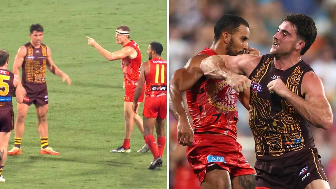 AFL star’s gesture causes stir as storm erupts