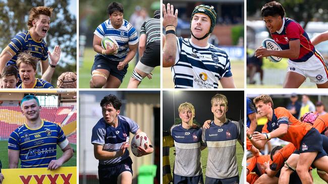Some of the Players to Watch on Sunday. Top row, left to right: Jarrod Homan, Princeton Ioane, Harry Grant, Tauave Leofa. Bottom row, left to right: Taine Riori, James Grey, Tom Howard and Jasper Barry, Tom Goldie.