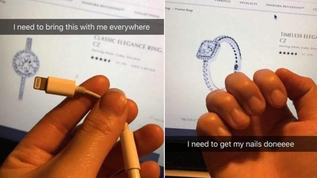 The woman dropped her fiance hints about her dream engagement ring. Photo: Facebook