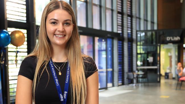 Charlotte reisinger, first year medical student at James Cook University, started her six year degree at the Smithfield campus last month. Picture: Sandhya Ram