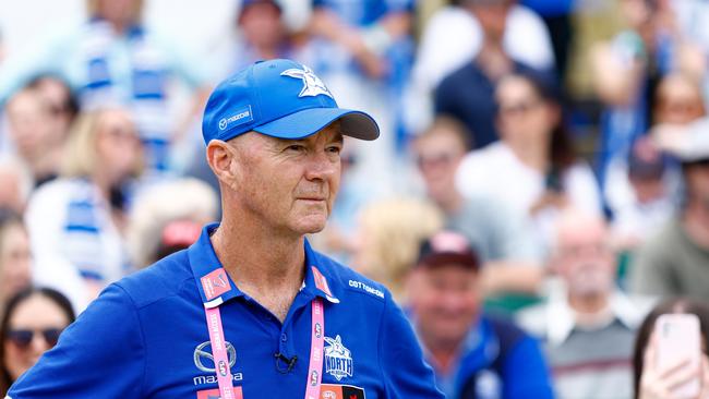 Kangaroos coach Darren Crocker has lamented his sides loss, admitting they couldn’t keep up in the final quarter. Picture: Getty Images