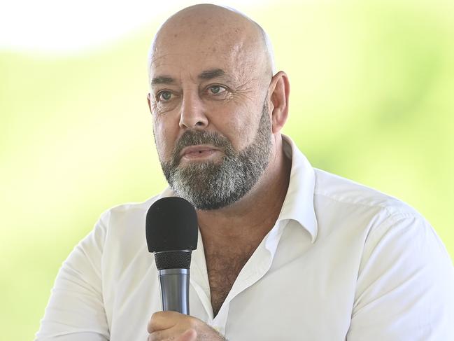 Dovey said he also built a strong relationship with former national coach Darren Lehmann, speaking during the public memorial service for the late Andrew Symonds in May in Townsville. Picture: Ian Hitchcock/Getty Images.