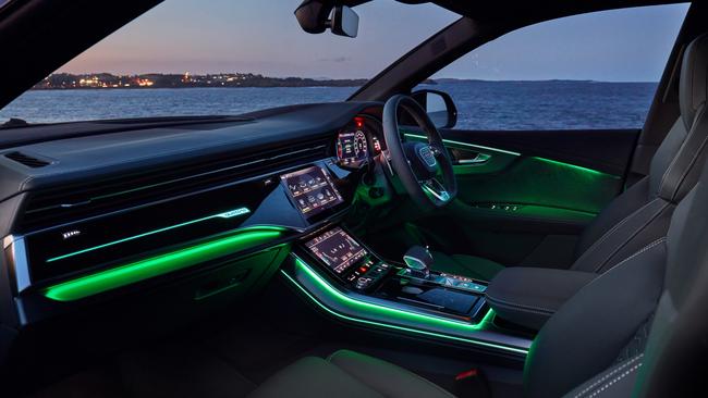 Inside the Audi pair is a three-screen design, one for infotainment and satnav, another for aircon controls and a digital display for the driver.