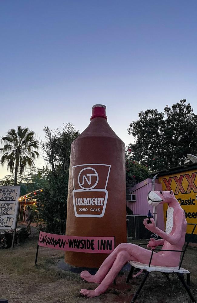 Iconic Northern Territory location the Pink Panther Hotel in Larrimah. Picture: Kate Dinning