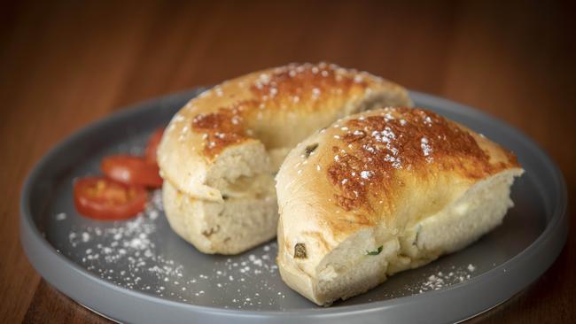 Lazy Brunch, North Hobart. Cream Cheese Bagel. Picture: Chris Kidd