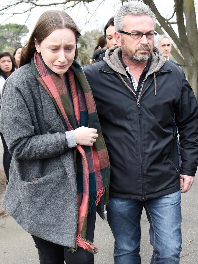 Borce Ristevski with his daughter Sarah. Picture: AAP