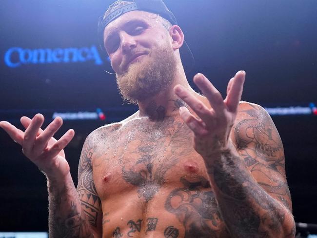 DALLAS, TEXAS - AUGUST 05: Jake Paul poses for a photo after defeating Nate Diaz at the American Airlines Center on August 05, 2023 in Dallas, Texas.   Sam Hodde/Getty Images/AFP (Photo by Sam Hodde / GETTY IMAGES NORTH AMERICA / Getty Images via AFP)