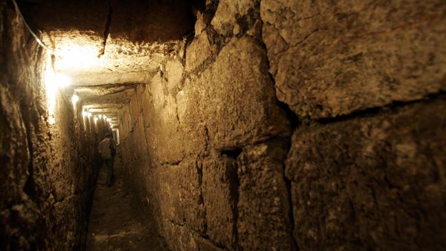 The drainage channel Jews used to escape their Roman conquerors. Picture: Getty