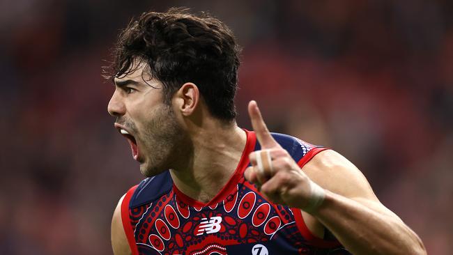 Christian Petracca should poll on Brownlow night for his fantastic display. Picture: Cameron Spencer/AFL Photos/via Getty Images