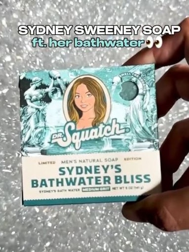 Sweeney’s Bathwater Bliss features sand and pine bark for a natural scent. Picture: TikTok