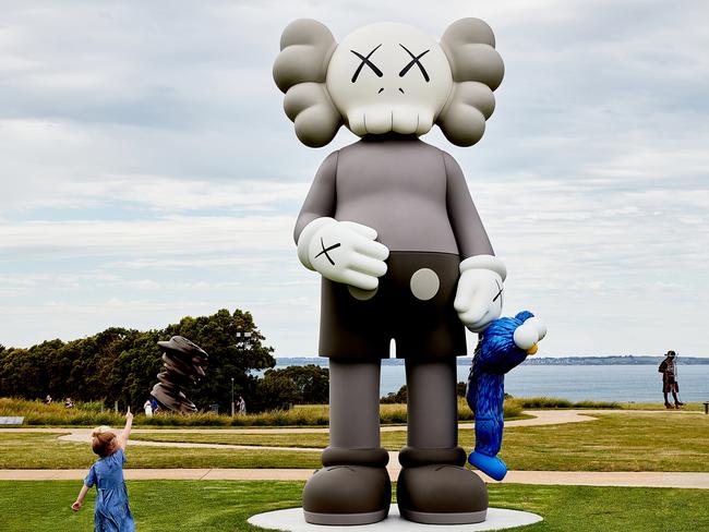 KAWS installation Share 2020 at Pt Leo Estate.