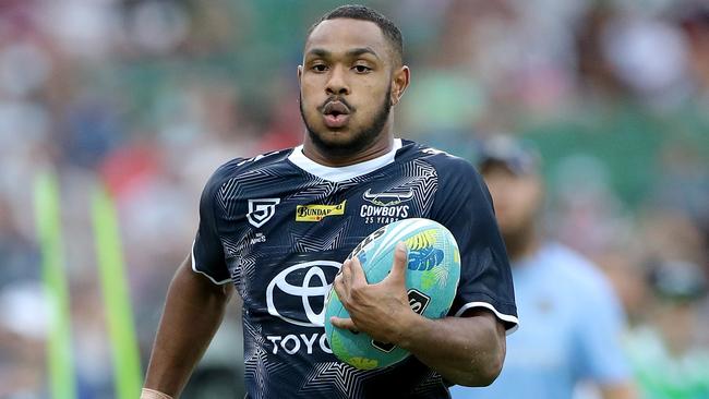 Hamiso Tabuai-Fidow was unlucky to not be named in the NRL Nines team of the tournament. Picture: AAP.