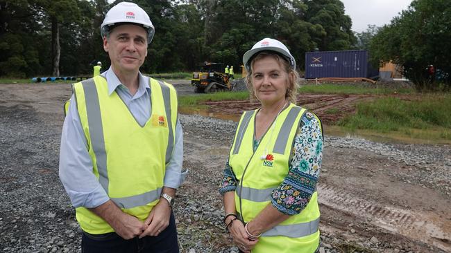 Coffs Harbour Bypass project director Greg Nash and regional director for Transport Anna Zycki. Picture: Chris Knight