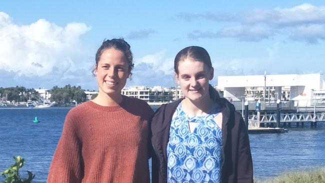 Former Coffs swimmers Maddy Gough (left) and Maddie McTernan have qualified for the Tokyo Olympic and Paralympic Games.