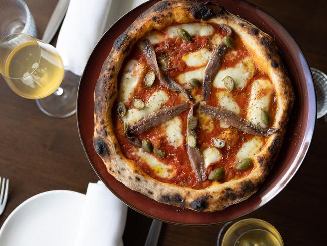 Qweekend restaurant review: Etna restaurant, 15 Marshall St, Fortitude Valley Pisa Napoli with olagassi anchovies.Photograph David Kelly