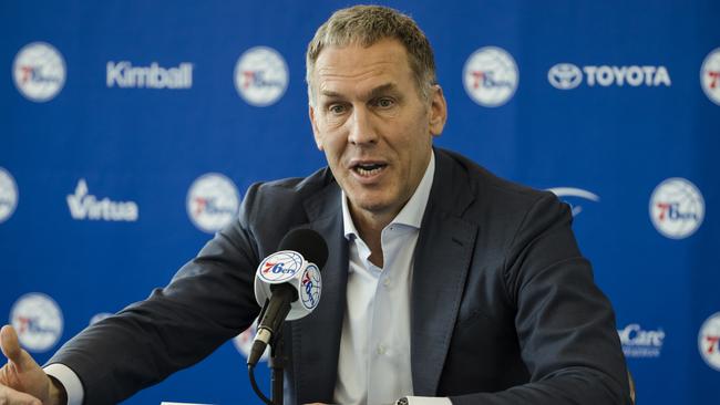 Former Philadephia 76ers president of basketball operations Bryan Colangelo is a co-owner of the Illawarra Hawks. Picture: AP Photo/Matt Rourke