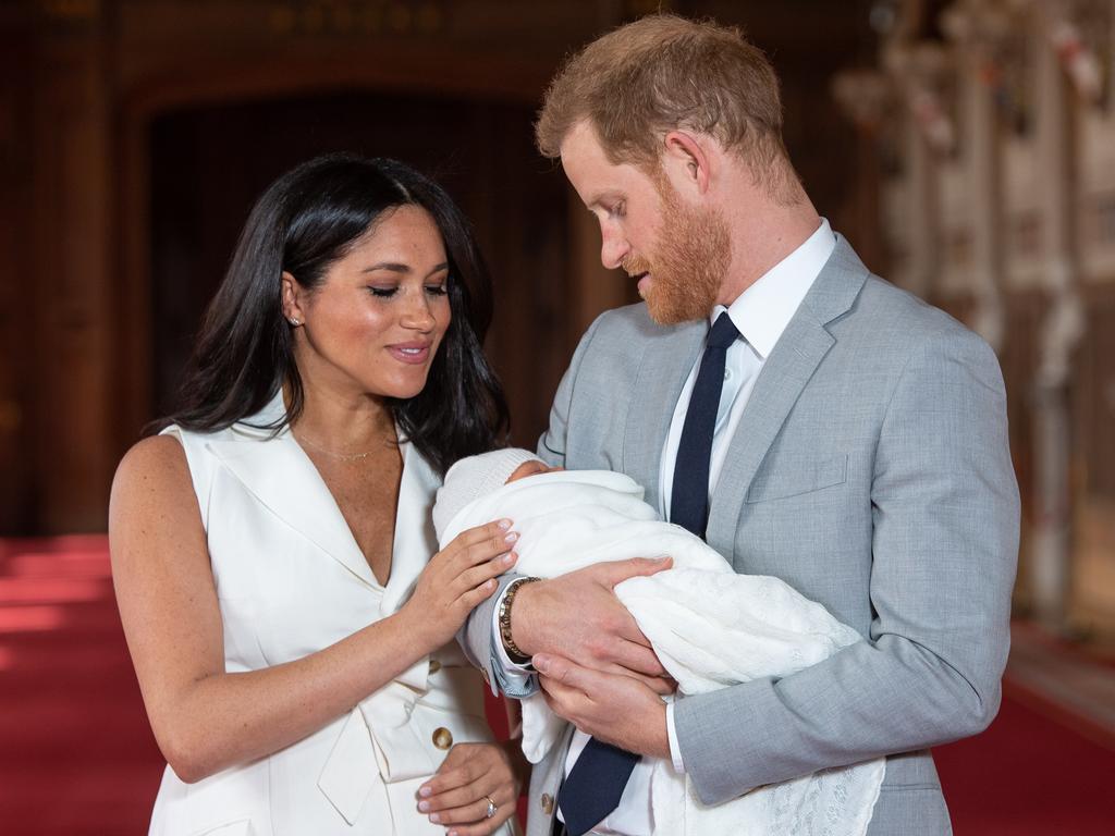 Prince Harry, Duke of Sussex and Meghan, Duchess of Sussex, pose with their newborn son. Picture: Dominic Lipinski - WPA Pool/Getty Images