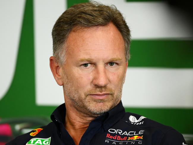 MEXICO CITY, MEXICO - OCTOBER 27: Red Bull Racing Team Principal Christian Horner attends the Team Principals Press Conference during practice ahead of the F1 Grand Prix of Mexico at Autodromo Hermanos Rodriguez on October 27, 2023 in Mexico City, Mexico. (Photo by Clive Mason/Getty Images)