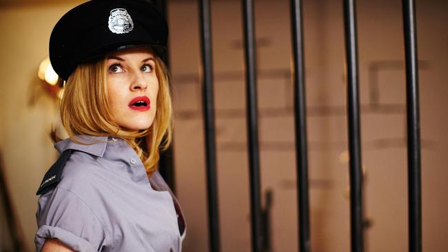 Over here, Officer ... Kate Mulvany dresses up for some role play in The Little Death.