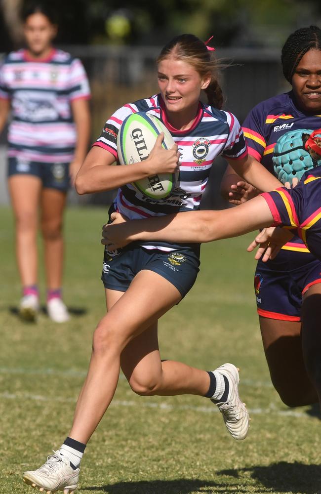 Women's rugby union game between North Ward and Brothers at Townsville Sports Reserve. Brothers Siena Tabacchi. Picture: Evan Morgan