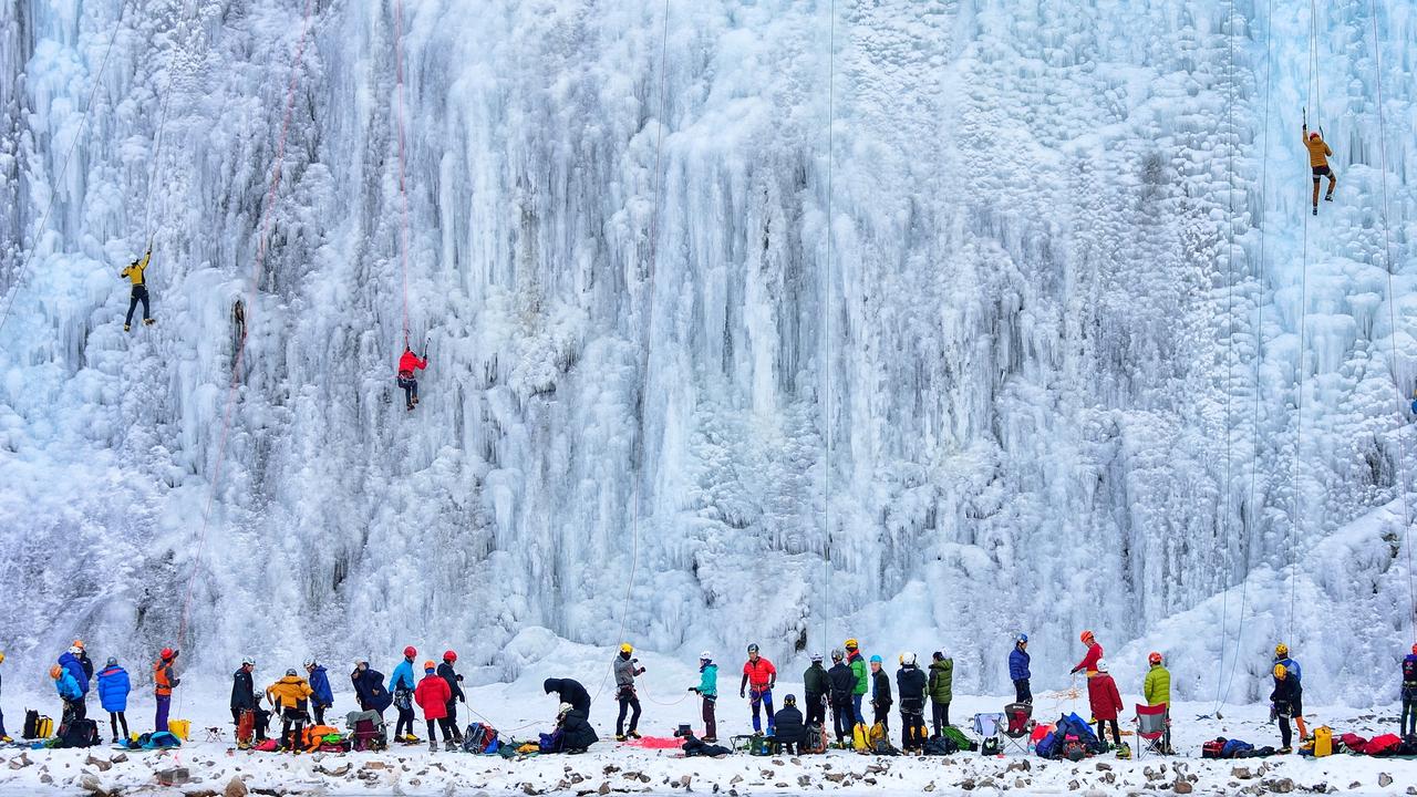 Like to challenge yourself? Try ice climbing at Yeongdong.