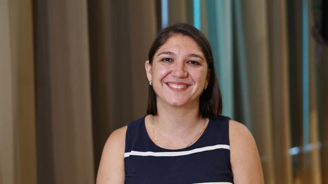 Queensland Tourism Industry Council chief executive Natassia Wheeler at the Destination 2045: QueenslanD’s Tourism Future consultation Cairns workshop, held at the Pullman Reef Hotel Casino. Picture: Brendan Radke