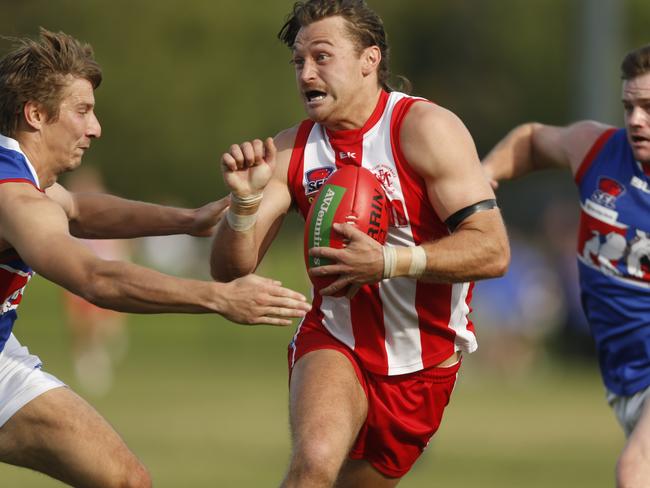 SFL Football. Mordialloc v St Pauls. Harrison Edwards (Mordialloc). Picture: Valeriu Campan