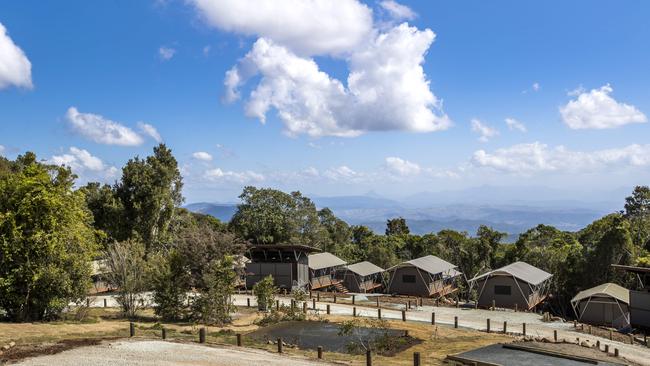 Campers can stay in one of the safari tents, or in their own tent or vehicle. Picture: Nigel Hallett