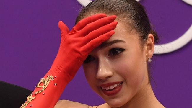 Mature beyond her years ... Alina Zagitova. Photo: AFP