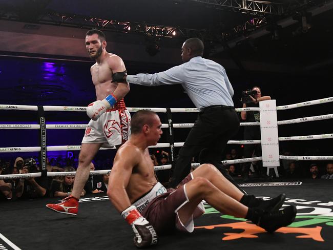 Tim Tszyu was stunned by Bakhram Murtazaliev. Picture: Paul Hennessy/Anadolu via Getty Images