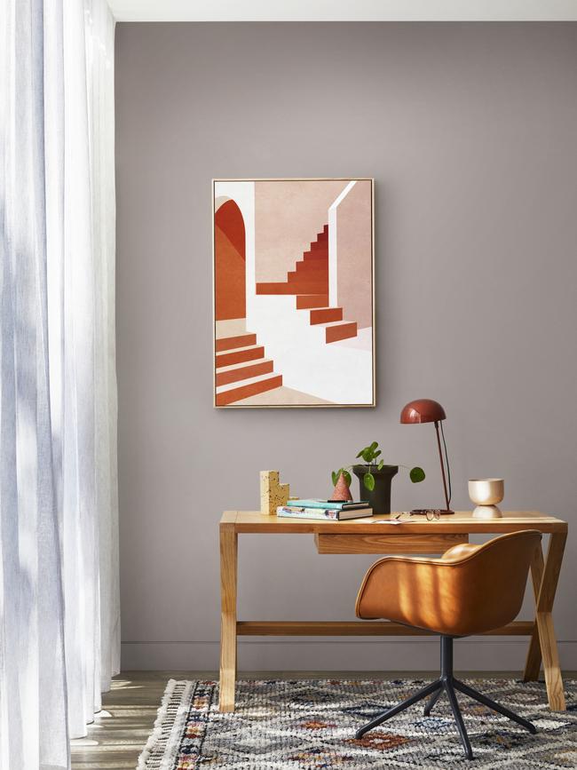 A feel-good colour can break the monotony of working and living in the same location. Picture: Armelle Habib/Dulux Australia colour forecast 2021